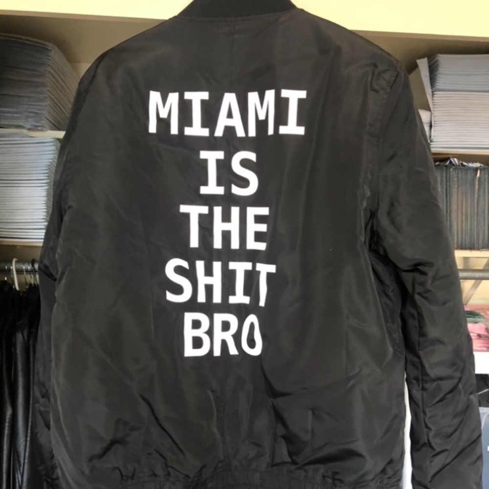 Miami Is the Shit Bro Bomber Jackets